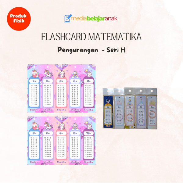 Flashcard Pengurangan Seri H