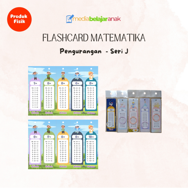 Flashcard Pengurangan Seri J